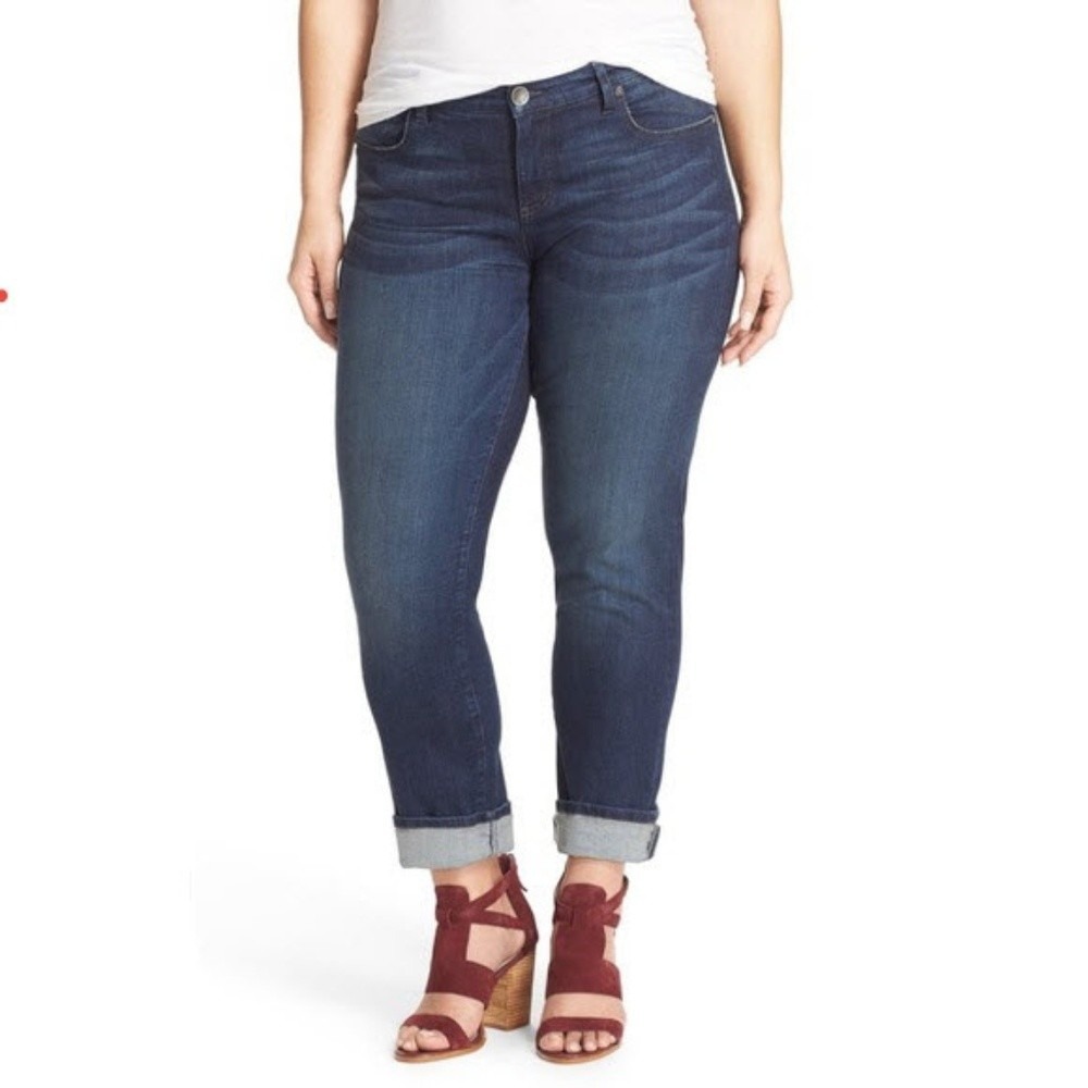 Kut from the Kloth Catherine Boyfriend Jeans Dark Wash Size 16 KP897MA1